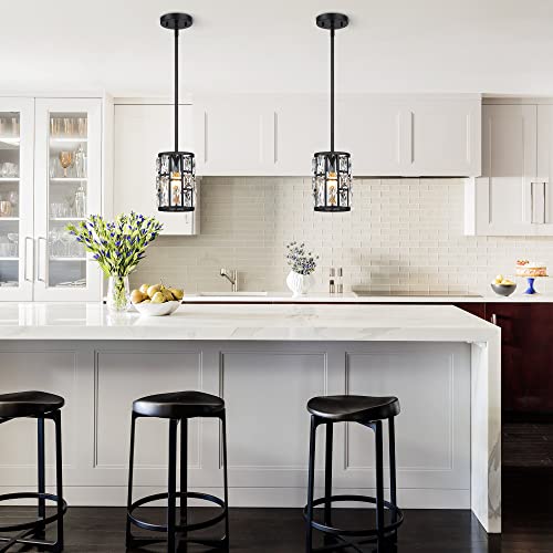 Modern Crystal Pendant Light Fixture 2 (2 Count)