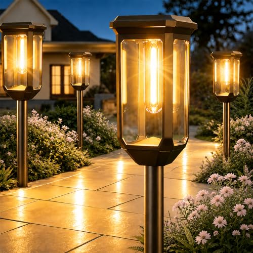 Solar Pathway Lights Outdoor 8 Pack (8 Count)