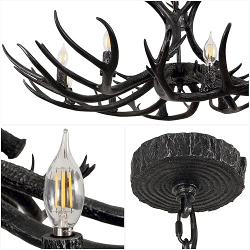 Eldora 10 Light Resin Antler Chandelier 49"
