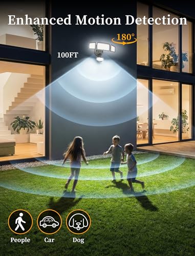 100W 11000LM Security Lights Outdoor with Remote Control