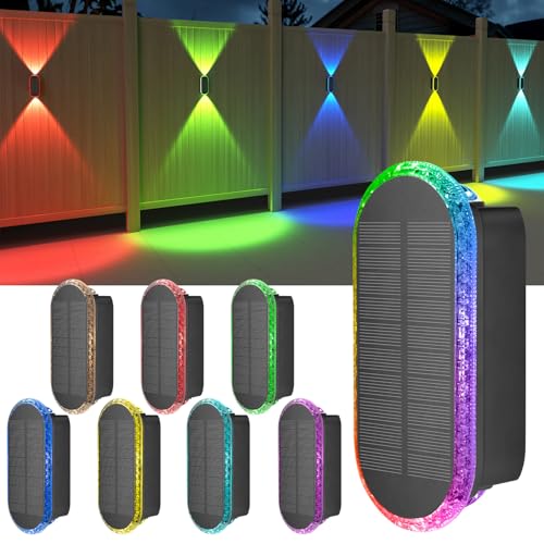 Solar Fence Lights Backyard (8 Count)