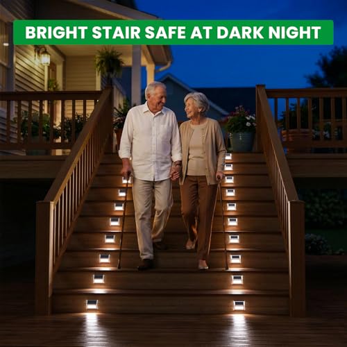 Solar Deck Lights Perfect for Fence (8 Count)