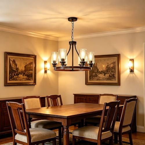 6 Light Rustic Chandelier (72 Count)