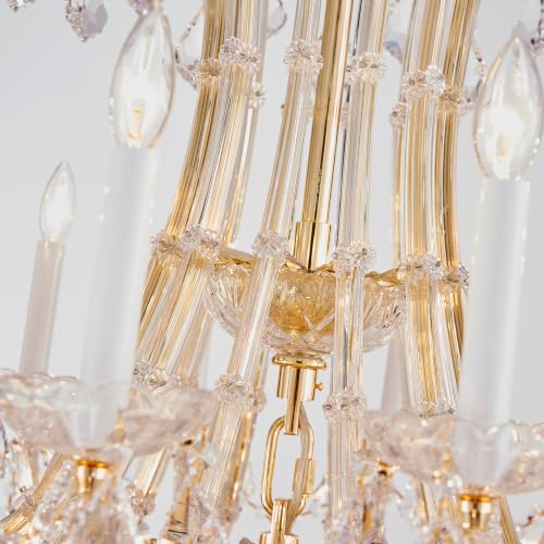 Large Gold Modern Crystal Chandelier Light Fixtures