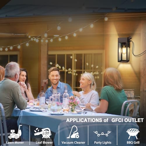 Porch Lights with GFCI Outlet