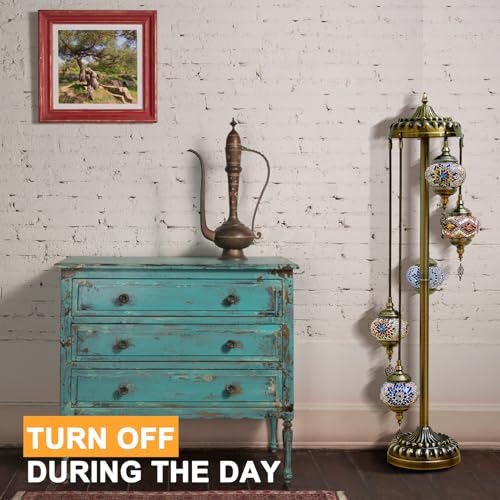Turkish Floor Lamp Moroccan Lamp 5 Globes Style