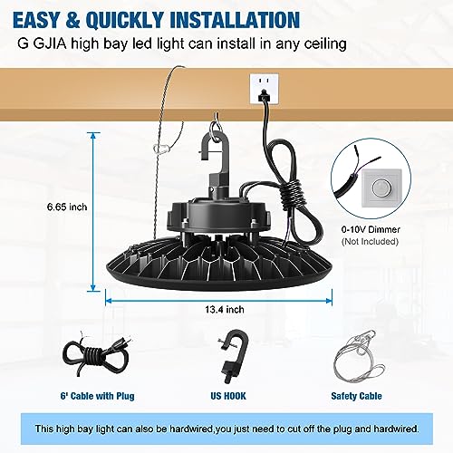 Led High Bay Light 240W 36000LM 5000K UFO ETL Listed Commercial Lights