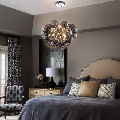 Bubble Ball Chandelier Smoked Black