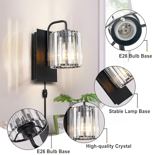 Plug in Crystal Wall Sconces
