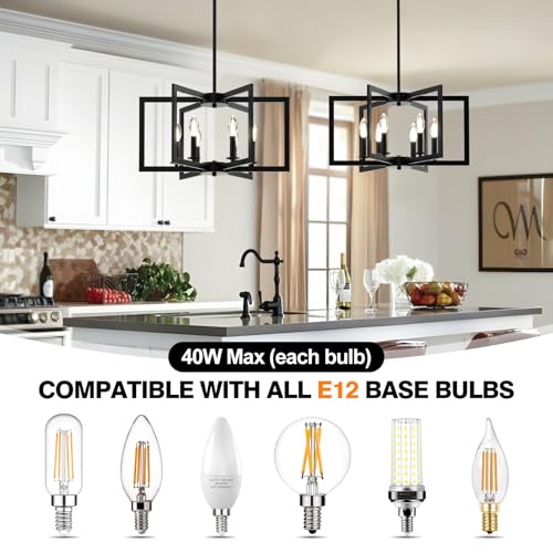 Modern Black Chandelier (6 Count)