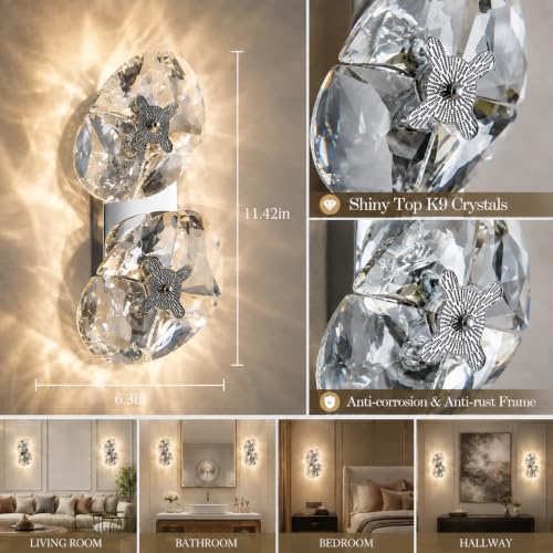 Crystal Chrome Wall Sconces