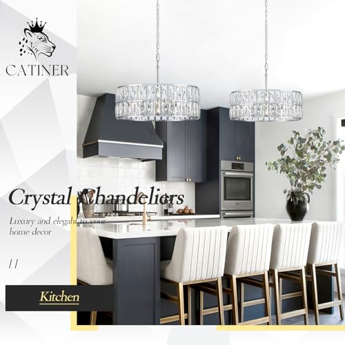Chrome Crystal Chandelier 18" 6