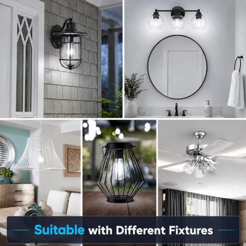 A19 Vintage Dimmable LED Light Bulbs (4 Count)