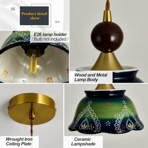 vintage ceramic pendant light 1