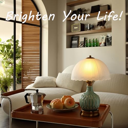 16" Vintage Ceramic Table Lamp for Bedroom