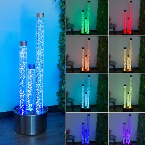 54" Tall 3 Tier Indoor and Outdoor Water Acrylic Bubble Fountain for Home