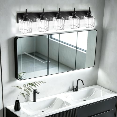 Black Vanity Light (Black / 5-Light)