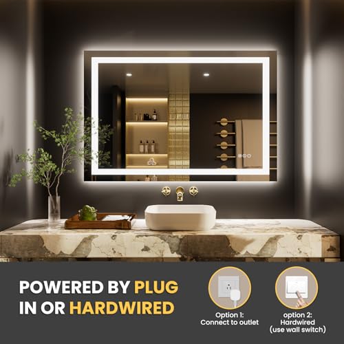 40"X28" LED Bathroom Mirror with Lights