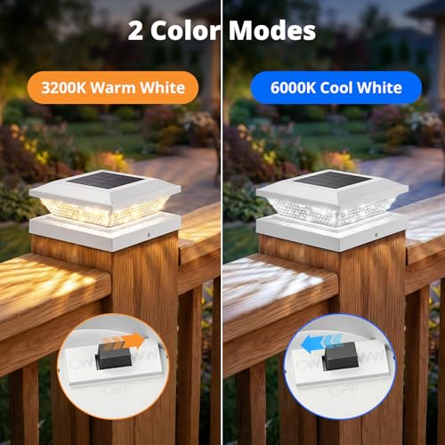 4x4 Solar Post Cap Lights Outdoor 12 Pack (12 Count)