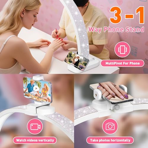 31in Half Moon Light for Nail Desk
