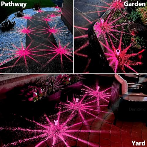 Solar Outdoor Lights 10 Pack Pink LED Valentines (10 Count)