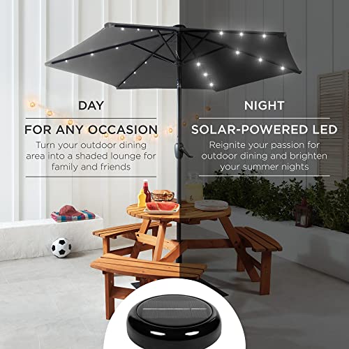 7.5ft Solar Umbrella LED Lighted Patio Umbrella
