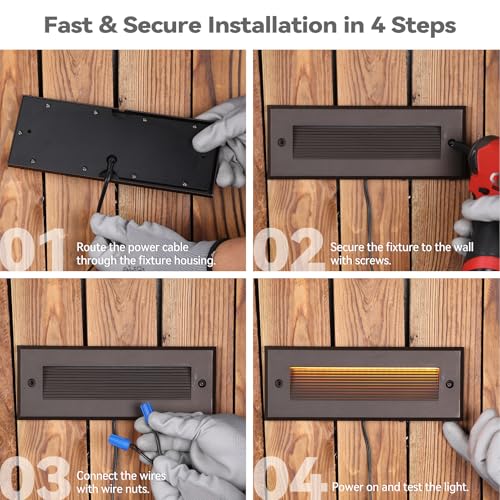 6-Pack 5W/4W/3W Dimmable 9 Inch 5CCT Low Voltage LED Step Lights (6 Count)