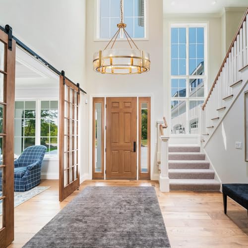 28" Gold Drum Chandelier