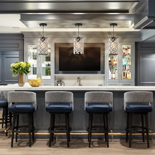 Modern Black Crystal Pendant Light Fixture