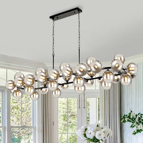 70'' Chandeliers for Dining Room Oval Rectangular Large Living Room Light (40 Count)