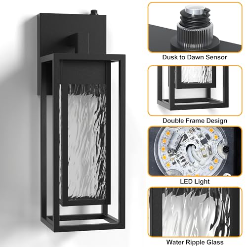 2 Pack LED Outdoor Wall Light (2 Count)