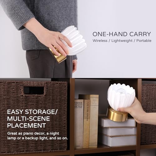 Cordless Small Table Lamp with 5200mAh Battery & Touch Control