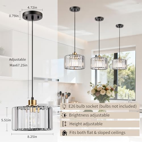 Pendant Lights Kitchen Island Black and Gold