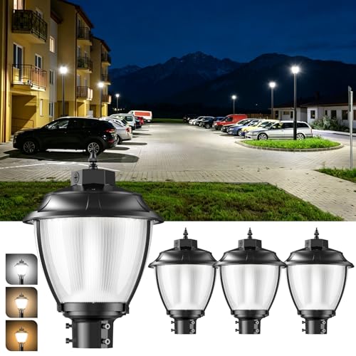 4Pack 150W LED Post Top Light Dusk to Dawn Photocell