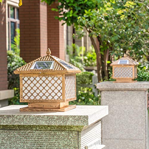 Outdoor Lamp Post Light Creative LED Remote Control Solar Continental Outdoor Glass Table Lamp Creative Modern Industry Decoration Column Lamp Post Light Street Light Alu