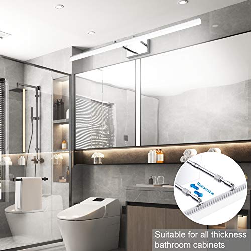 40 inch Modern LED Vanity Lights Adjustable Bathroom Light Fixtures Over Mirror Chrome Vanity Lighting 5500K