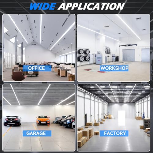 8FT LED Shop Light 100W 15000LM 5000K ETL Certified 12 (12 Count)