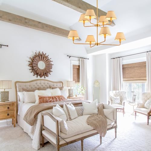 2 Layers Boho Rattan Chandelier 8