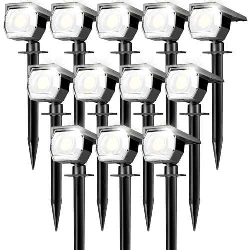 12 Pack Solar Spot Lights Outdoor Waterproof (12 Count)