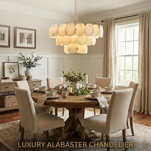 32″ Alabaster Chandelier