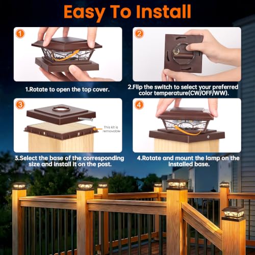 4x4 Post Solar Lights (6 Count)