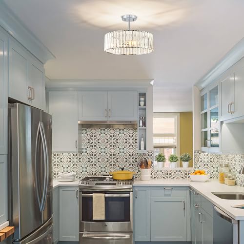 Crystal Chrome Ceiling Light