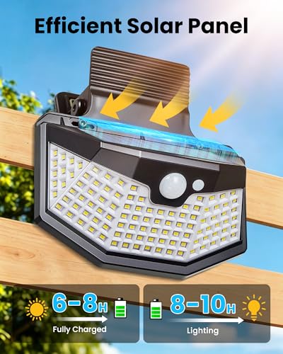 800LM Clip On Solar Lights Outdoor