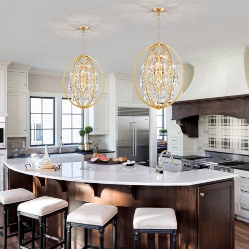 Globe Crystal Chandelier Raindrop Pendant Flushmount Ceiling Light Modern Lighting Fixture for Bedroom Hallway Bar Kitchen Bathroom