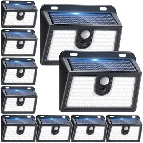 10 Packs] Solar Motion Sensor Outdoor Lights (10 Count)