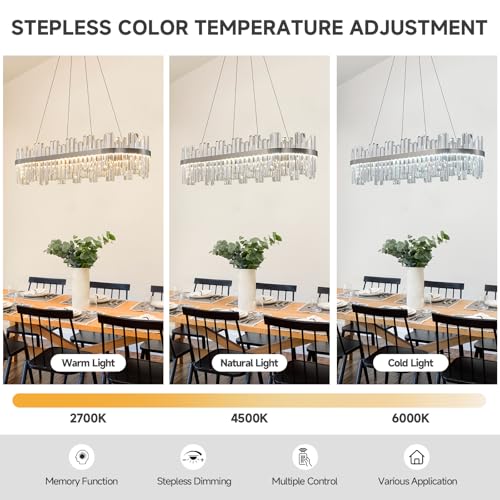 Nickel Led Modern Crystal Chandelier