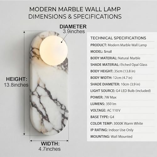 Natural Marble Wall Sconces