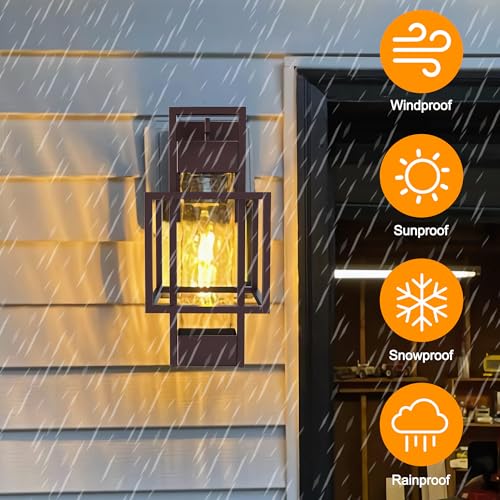 Modern Outdoor Wall Lights 2 Pack (2 Count)
