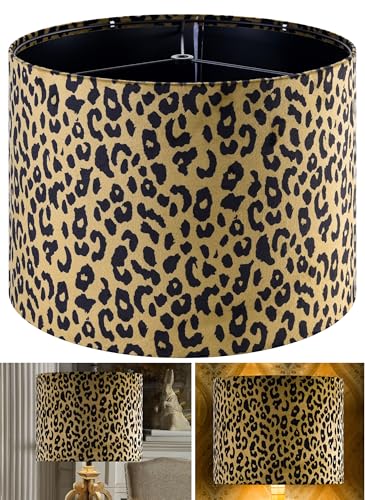 Large Yellow Leopard Lamp Shades Set of 1