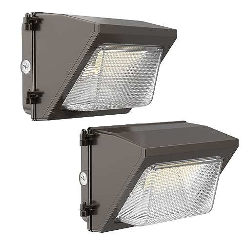LED Wall Pack Light 50W 2Packs with Dusk (2 Count)
